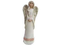 Dekorativní anděl béžový 27 cm