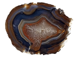 Achátový plát  - cca 512 g - 13x11x2 cm