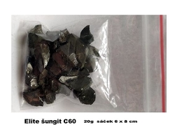 Šungit elite C60 přírodní drobné kousky cca 20g