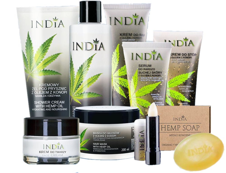 Konopný masážní olej citrusový INDIA cosmetics 100ml