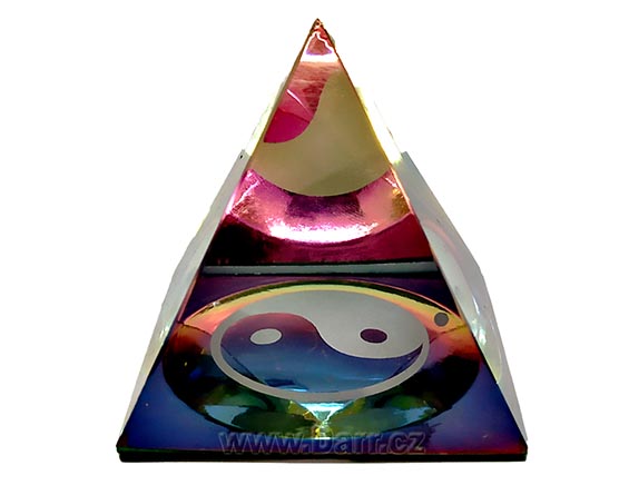 Krystal - Pyramida Jin Jang 5 cm